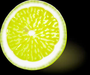 Glowing Lemon Slice PNG image with transparent background