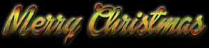 Glowing Merry Christmas Text PNG image with transparent background