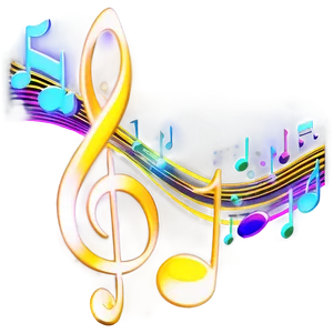 Glowing Music Notes Png 4 PNG Image