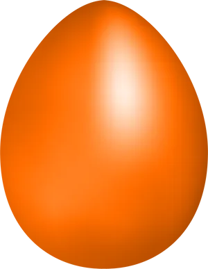 Glowing Orange Egg Illustration PNG Image