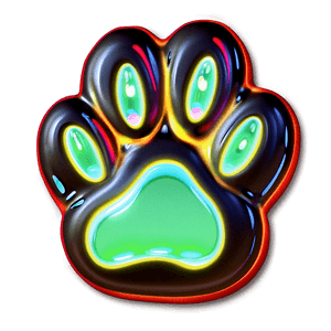 Glowing Paw Print PNG nlg PNG image with transparent background