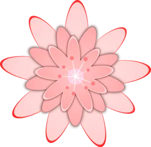 Glowing Pink Flower Graphic PNG Image