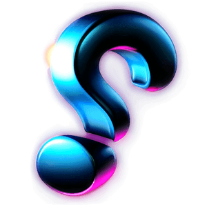 Glowing Question Mark Design PNG amq PNG image with transparent background