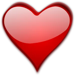 Glowing Red Heart Graphic PNG Image