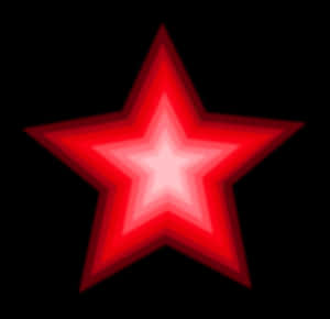 Glowing Red Star Graphic PNG image with transparent background
