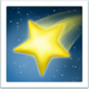 Glowing Shooting Star Illustration PNG Image