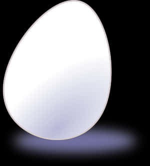 Glowing Single Eggon Black Background PNG image with transparent background