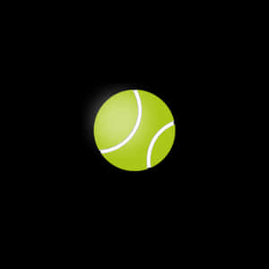 Glowing Tennis Ball Black Background PNG image with transparent background