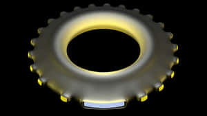 Glowing U F O Gear Design PNG image with transparent background