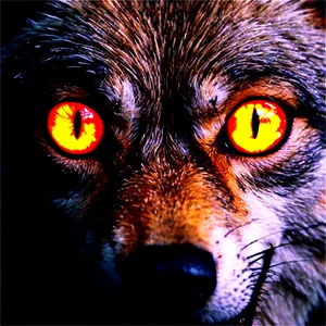 Glowing Wolf Eyes In The Dark Png 06292024 PNG Image