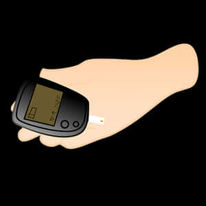 Glucose Monitoring Deviceon Hand PNG image with transparent background