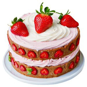 Gluten-Free Strawberry Cake PNG 06212024 PNG