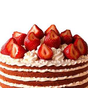 Gluten-Free Strawberry Cake PNG omk PNG