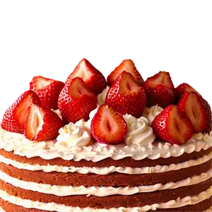 Gluten-free Strawberry Cake Png Omk PNG Image