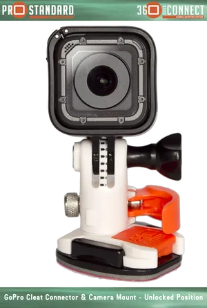 Go Pro Camera Mountand Cleat Connector PNG Image