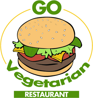Go Vegetarian Restaurant Logo PNG image with transparent background