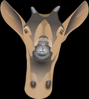 Goat Head Vector Illustration PNG image with transparent background