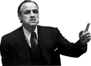 Godfather Character Gesture PNG Image