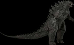 Godzilla Figurein Shadow PNG image with transparent background