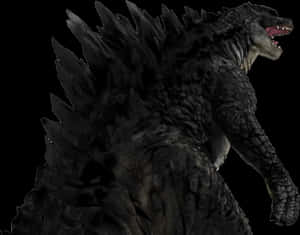 Godzilla Roaringin Darkness PNG image with transparent background