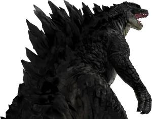 Godzilla Roaringin Darkness PNG Image