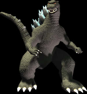 Godzilla3 D Model Render PNG image with transparent background