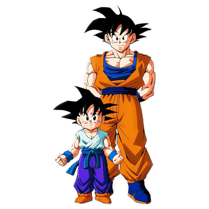 Goku and Gohan Father Son Moment PNG 37 PNG image with transparent background