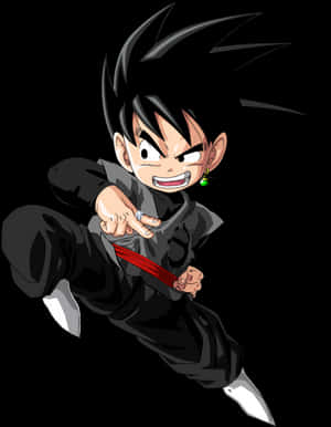 Goku Black Anime Character PNG image with transparent background