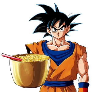Goku Eating Ramen PNG haf97 PNG image with transparent background