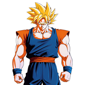 Goku First Super Saiyan Transformation PNG fyw PNG image with transparent background