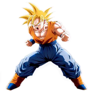 Goku Hair Dynamic Pose Png 69 PNG Image