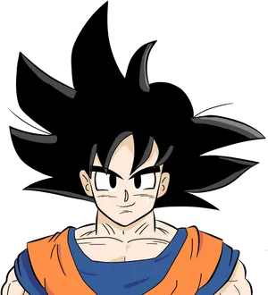 Goku Intense Stance PNG Image