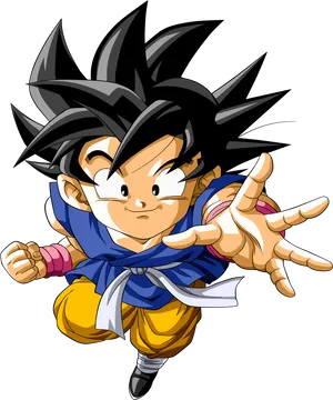 Goku Readyfor Action PNG Image