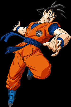 Goku Readyfor Battle PNG image with transparent background