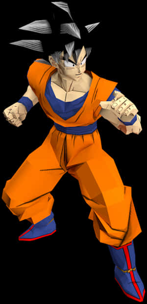 Goku Readyfor Battle Dragon Ball PNG image with transparent background