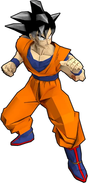 Goku Readyfor Battle Dragon Ball PNG Image