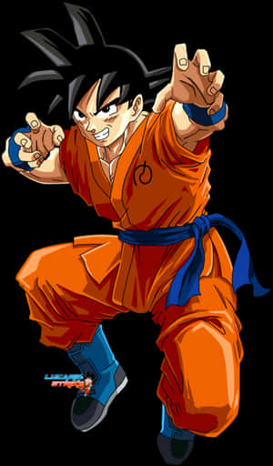 Goku Readyfor Battle PNG image with transparent background