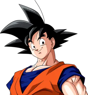 Goku Smiling Portrait Dragon Ball Z PNG Image