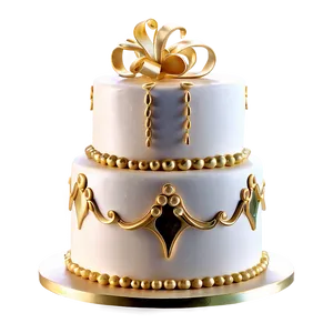 Gold Accented Wedding Cake Png 27 PNG Image