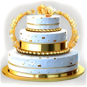 Gold Accented Wedding Cake Png Txf PNG Image