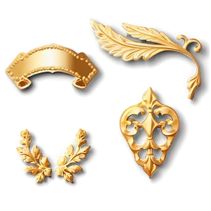 Gold Accents For Scrapbooking Png Ajl75 PNG Image