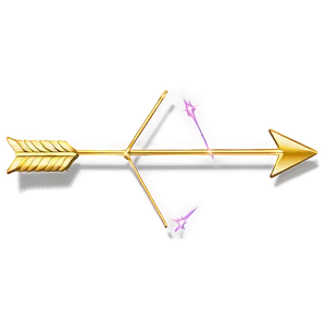 Gold Arrow With Sparkles Png Mit14 PNG Image