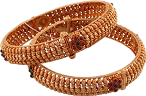 Gold Bangle Designswith Intricate Patterns PNG Image