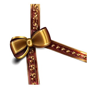 Gold Bow D PNG Image