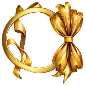 Gold Bow For Decoration Png Vmj PNG Image