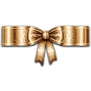 Gold Bow Ribbon PNG itl PNG image with transparent background