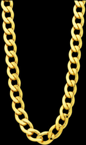 Gold Chain Black Background PNG image with transparent background