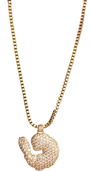 Gold Chain Diamond Pendant Jewelry PNG Image