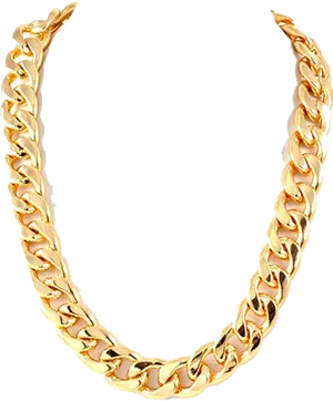 Gold Chain Gangster Style PNG Image