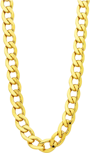 Gold Chain Link Necklace PNG Image